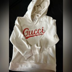 Tan Gucci boy hoodie